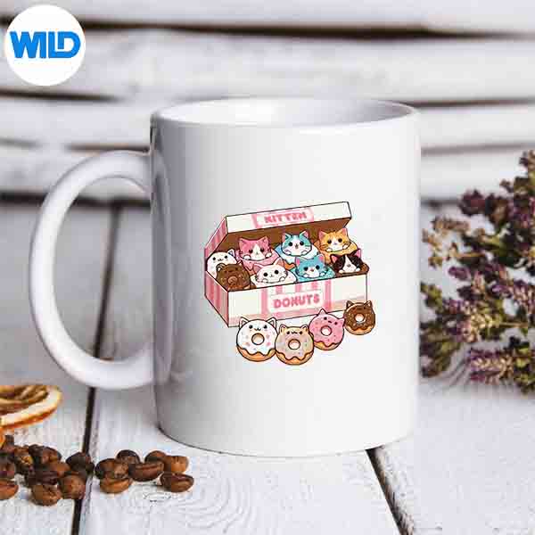 KittenDonutsPastryCatLoverCuteDoughnutCatsmug