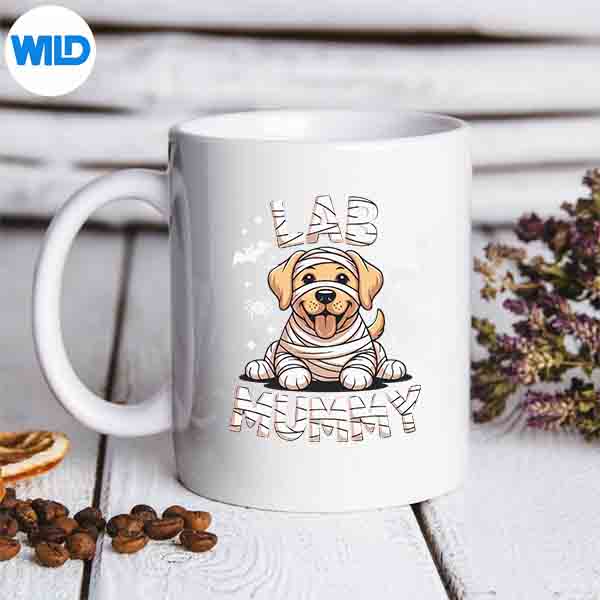 Lab Mummy Halloween For Golden Labrador Lovers And Silhouette SVG PNG Cut File 7 LabMummyHalloweenForGoldenLabradorLoversAndmug