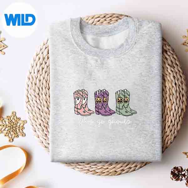 Lets Go Ghouls Western Cowgirl Boots Spooky Halloween Retro SVG PNG Cut File 2 Lets Go Ghouls Western Cowgirl Boots Spooky Halloween Retro SVG PNG Cut File - Image 2