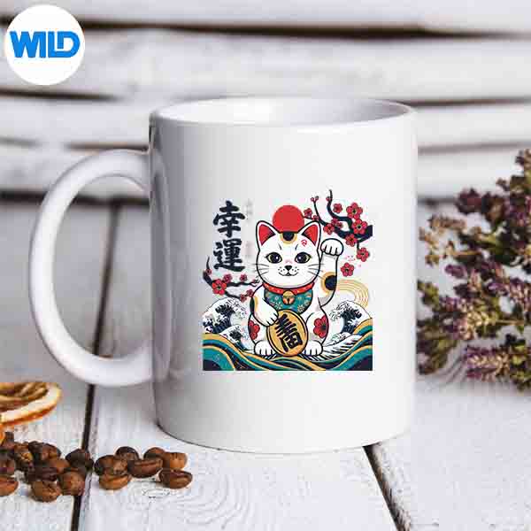 LuckyManekiNekoJapaneseFortuneCatArtmug