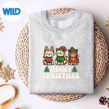 MeowyChristmasCatXmasKittenCatLoversweater