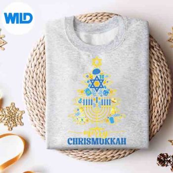 Merry Happy Chrismukkah Christmas Hanukkahorah Xmas Tree SVG PNG Digital Design 4 MerryHappyChrismukkahChristmasHanukkahorahXmasTreesweater