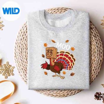 Moo Turkey Cosplay Cow Happy Thanksgiving Day Silhouette SVG PNG Cut File 4 MooTurkeyCosplayCowHappyThanksgivingDaysweater