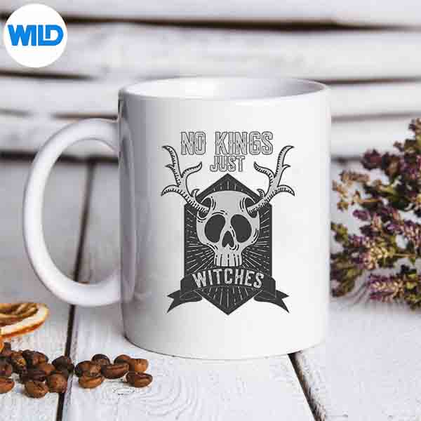 NoKingsJustWitchesHalloweenWitchesmug