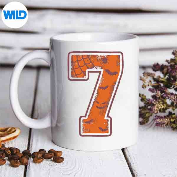 Number77thSevenHalloweenHappymug