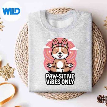 Pawsitive Vibes Only Cute Dog Mediation Cut File 4 PawsitiveVibesOnlyCuteDogMediationsweater