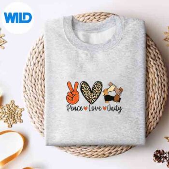 PeaceLoveUnityDayOrangeAntiBullyingBeKindKindnesssweater