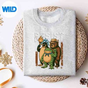 Penguin Frog Bear Resist Protest Against Tariffs Silhouette SVG PNG 4 PenguinFrogBearResistProtestAgainstTariffssweater