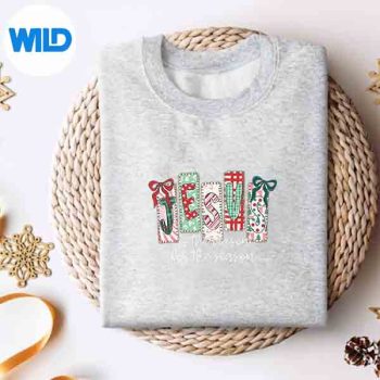 PreppyCoquetteBowJesusIsTheReasonForTheSeasonsweater