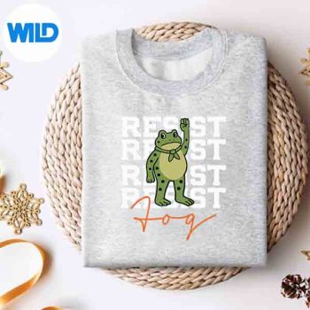 ResistFrogPortlandFrogProtestForsweater 2
