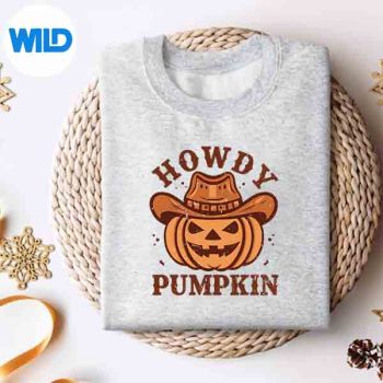 RetroHowdyPumpkinAutumnWesternHalloweenVintageCowsweater