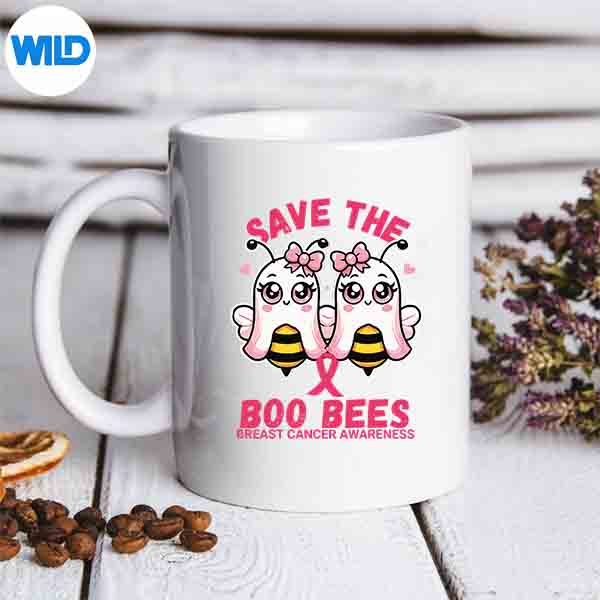 SaveTheBoobeesBreastCancerAwarenessBooBeeHalloweenmug