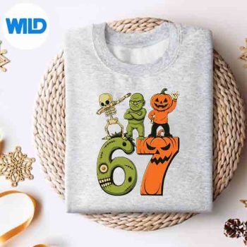 Saying67SixSevenCostumeMemeRetro67Hallowensweater