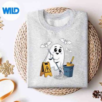 SchoolCustodianJanitorGhostHalloweensweater