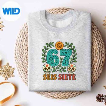 SeisSieteMexicanLosMuertosCalaverasSugarSkull67sweater