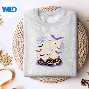 SixSeven67MemeSpookyHalloweenBatPumpkinsweater