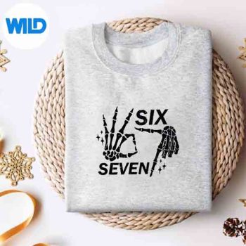Six Seven 6 7 Skeleton Hands Spooky Skull SVG PNG Digital Download 4 SixSeven67SkeletonHandsSpookySkullsweater