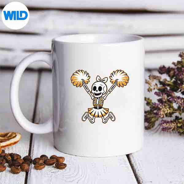 Skeleton Cheerleader Halloween Costume Pom Girls SVG Cut File 1 Skeleton Cheerleader Halloween Costume Pom Girls SVG Cut File