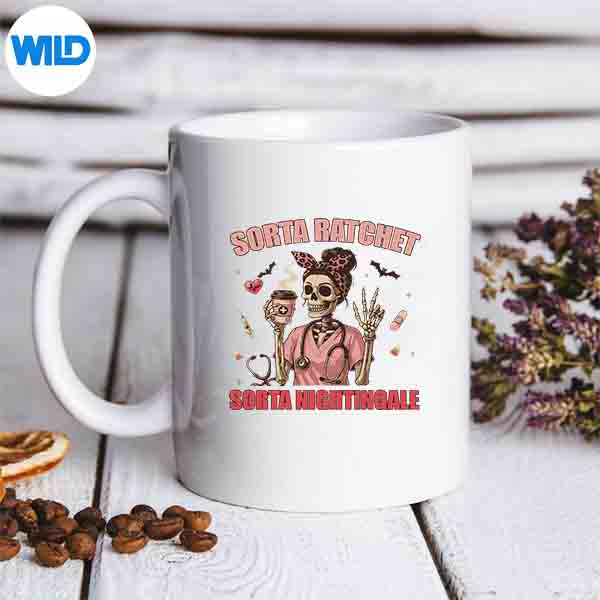 SortaRatchetSortaNightingaleSkeletonNurseHalloweenCutemug