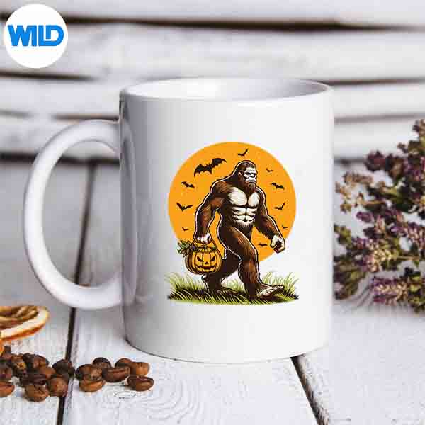 SpookyBigfootHalloweenPumpkinHalloweenSasquatchmug