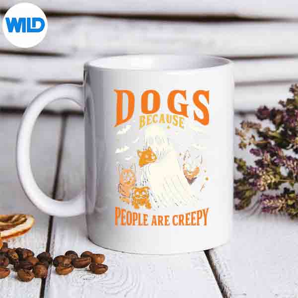SpookyDogsBecausePeopleAreCreepyHalloweenmug