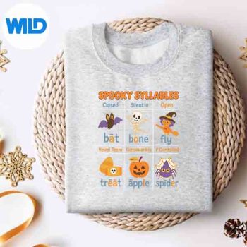 SpookySyllablesTeacherHalloweenEducationalsweater