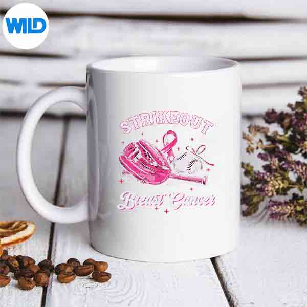 Strike Out Breast Cancer Baseball Fight Awareness Digital Download 6 StrikeOutBreastCancerBaseballFightAwarenessmug