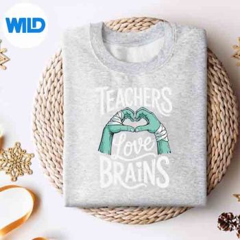 TeacherHalloweenTeachersLoveBrainssweater