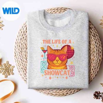 TheLifeOfAShowcatCutePartyGirlCatSunglassesY2ksweater