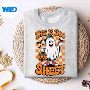 ThisIsBooSheetHalloweenGhostBaseballCapToddlersweater