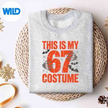 This Is My Halloween 67 Costume Number 6 7 Meme Six Seven Vector Design 4 ThisIsMyHalloween67CostumeNumber67MemeSixSevensweater
