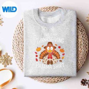 This Is My Thanksgiving Pajama Funny Silhouette SVG PNG Cut File 4 ThisIsMyThanksgivingPajamaFunnysweater