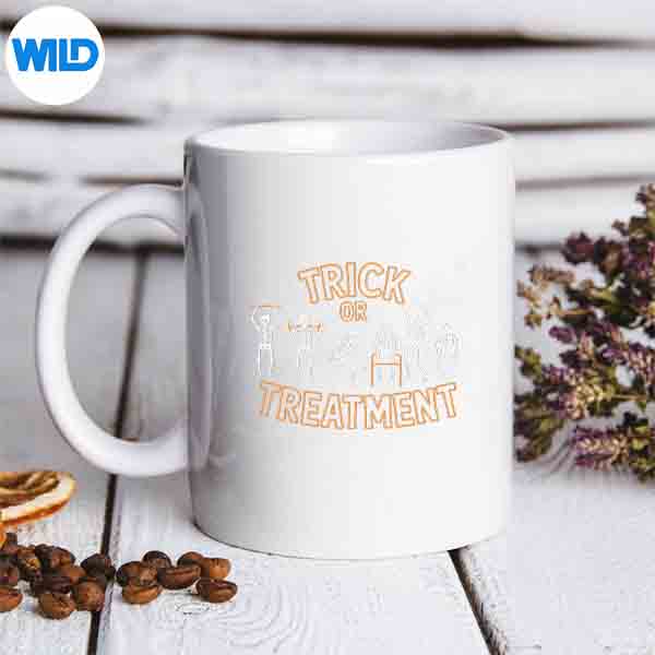 Trick Or Treatment Halloween Physical Therapy Skeleton Vector Design 6 TrickOrTreatmentHalloweenPhysicalTherapySkeletonmug