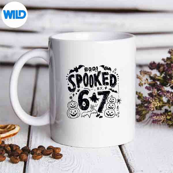 Vintage Boo Spooked By 6 7 Halloween Meme Gen Alpha Slang Digital Design 7 VintageBooSpookedBy67HalloweenMemeGenAlphaSlangmug