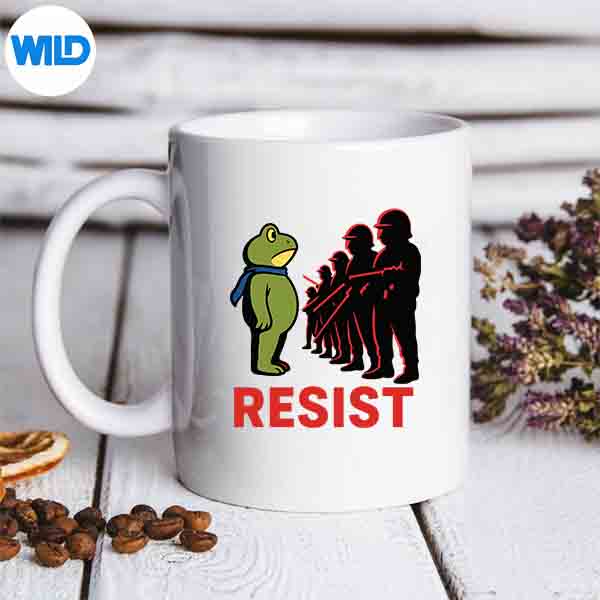 VintagePortland2025ResistPortlandFrogProtestmug 1
