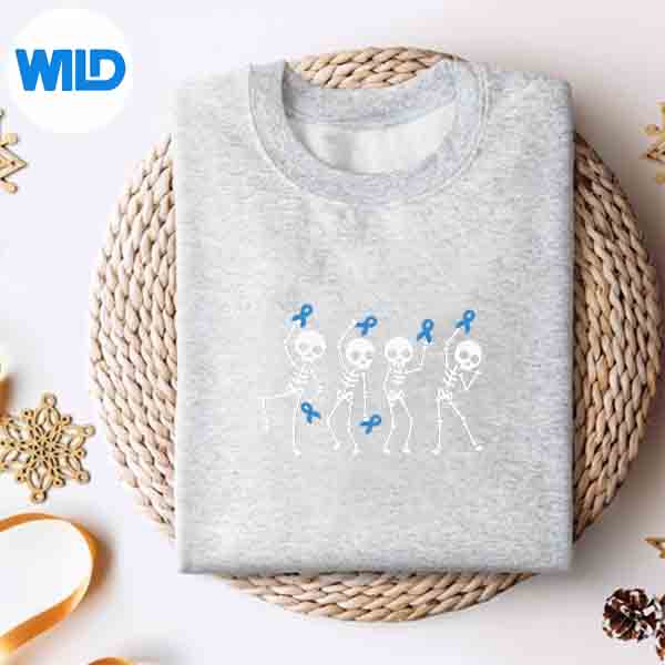 We Wear Blue Skeleton Diabetes Awareness Support Squad Vector Design 2 We Wear Blue Skeleton Diabetes Awareness Support Squad Vector Design - Image 2