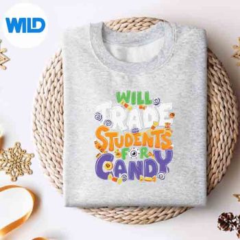 Will Trade Students For Candy Teacher Cute Halloween Costume Silhouette SVG PNG 4 WillTradeStudentsForCandyTeacherCuteHalloweenCostumesweater