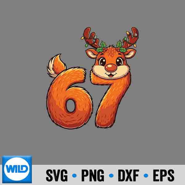 67 Christmas Reindeer Bruh Meme Pajamas Girl Silhouette SVG PNG Cut File 6 67ChristmasReindeerBruhMemePajamasGirl