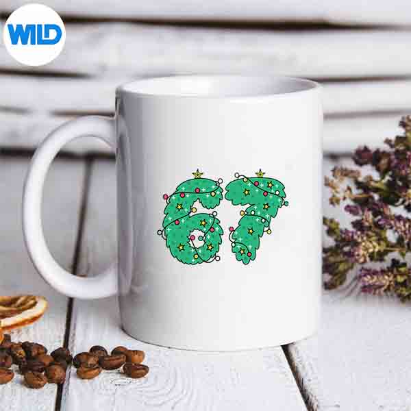 67 Christmas Tree For Girls Meme Six Seven Tree SVG PNG Cut File