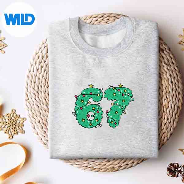 Alternative view of 67 Christmas Tree For Girls Meme Six Seven Tree SVG PNG Cut File