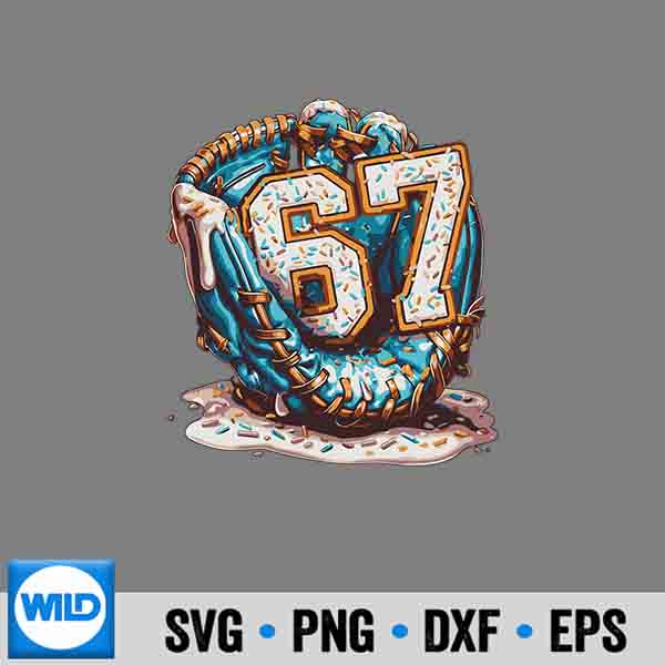 67 Ice Cream Drip Six Seven Baseball SVG PNG Digital Download 7 67IceCreamDripSixSevenBaseball 1