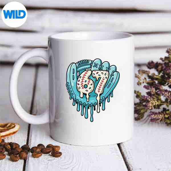 67 Ice Cream Drip Six Seven Baseball Digital Design 7