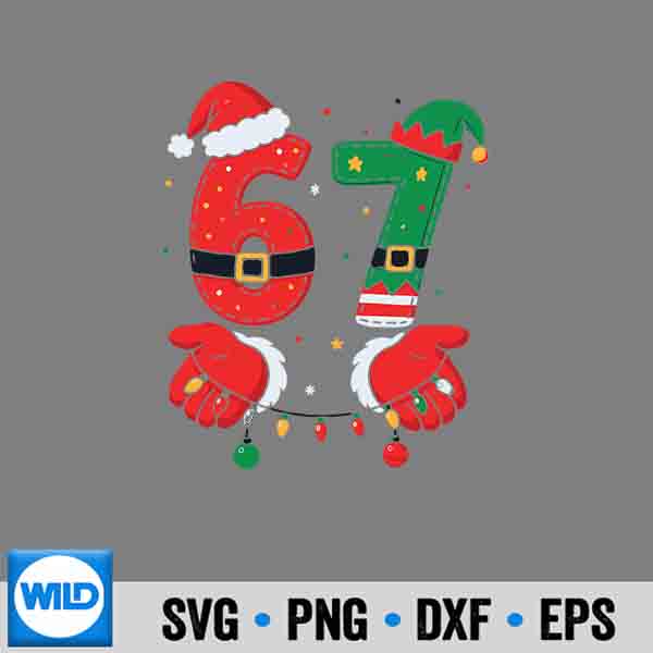 67 Meme Six Seven For Girls Christmas SVG PNG Cut File 7 67MemeSixSevenForGirlsChristmas 1
