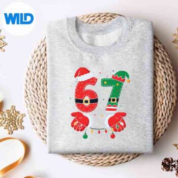 67 Meme Six Seven For Girls Christmas SVG PNG Cut File 4 67MemeSixSevenForGirlsChristmassweater 1