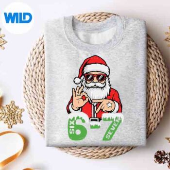 67MemeSixSevenSantaChristmasGenZAlphaMemesweater