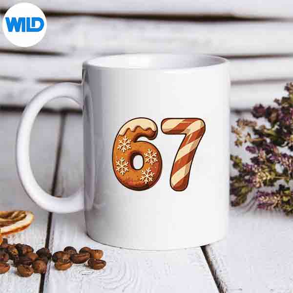 67 Six Seven 67 Gingerbread Candy Cane Christmas Meme Silhouette SVG PNG 7