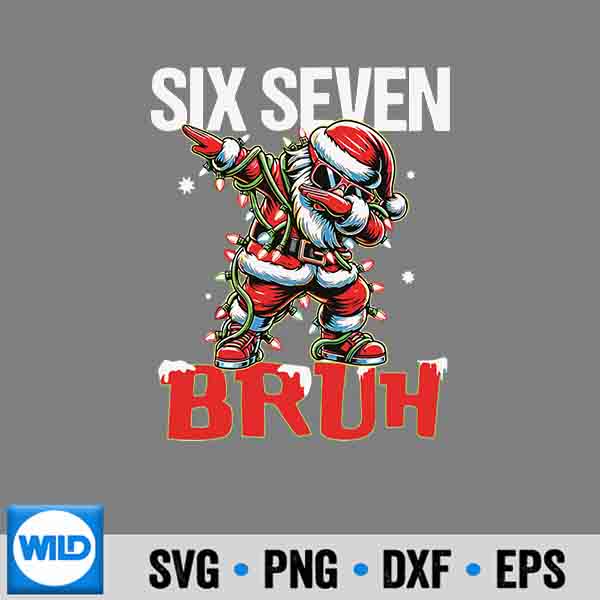 67 Six Seven Burh Santa Christmas 6 7 Meme PNG SVG for Cricut 7