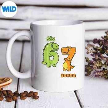 67 Six Seven Dinosaur Trex Toddler 67 Cut File 5 67SixSevenDinosaurTrexToddler67mug