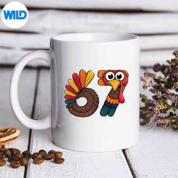 6 7 Six Seven Meme Thanksgiving Turkey Holiday Vector Design 7