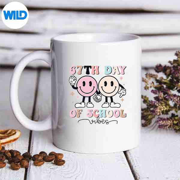 67th Day Of School Vibes Teachers Students Six Seven 67 Meme SVG PNG Digital Download 7